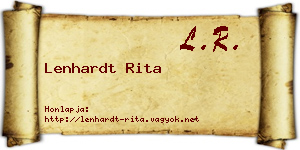Lenhardt Rita névjegykártya